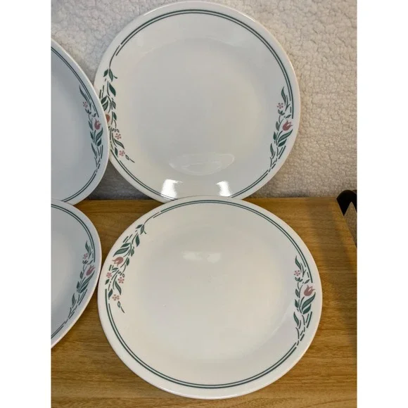 Corelle Rosemarie 10-1/4" Dinner Plate 4-Count No Chips / Cracks - Picture 5 of 6